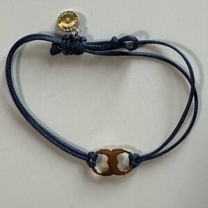 Tory Burch String Bracelet Gold and Blue